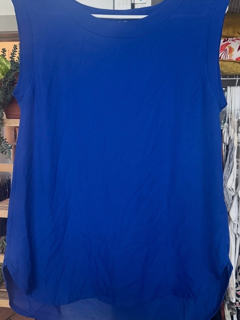 Sleeveless Blue Women’s Shell Top
